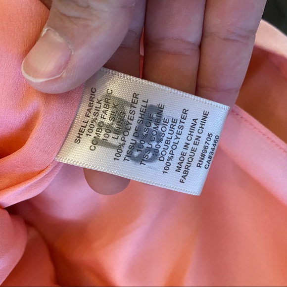 Rebecca Taylor Silk Dress Peach Colored Size 0 - Picture 8 of 13